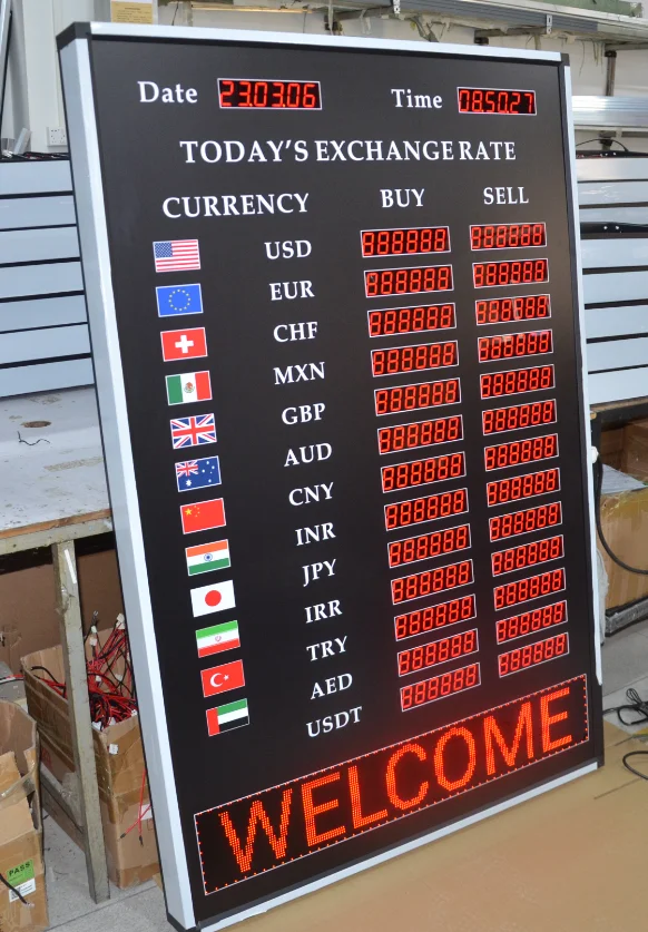 Foreign Currency Exchange Rate  Board  LED  Indicating Sign Board  Basketball Score Board