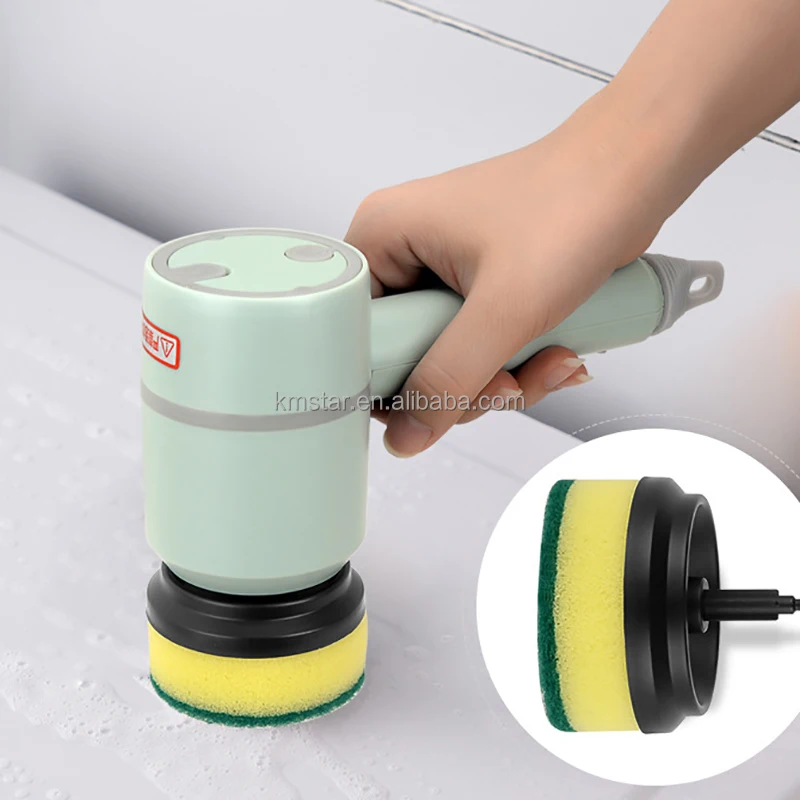 Electric Spin Rechargeable Automatic Cordless Kitchen Rotating Cleaning