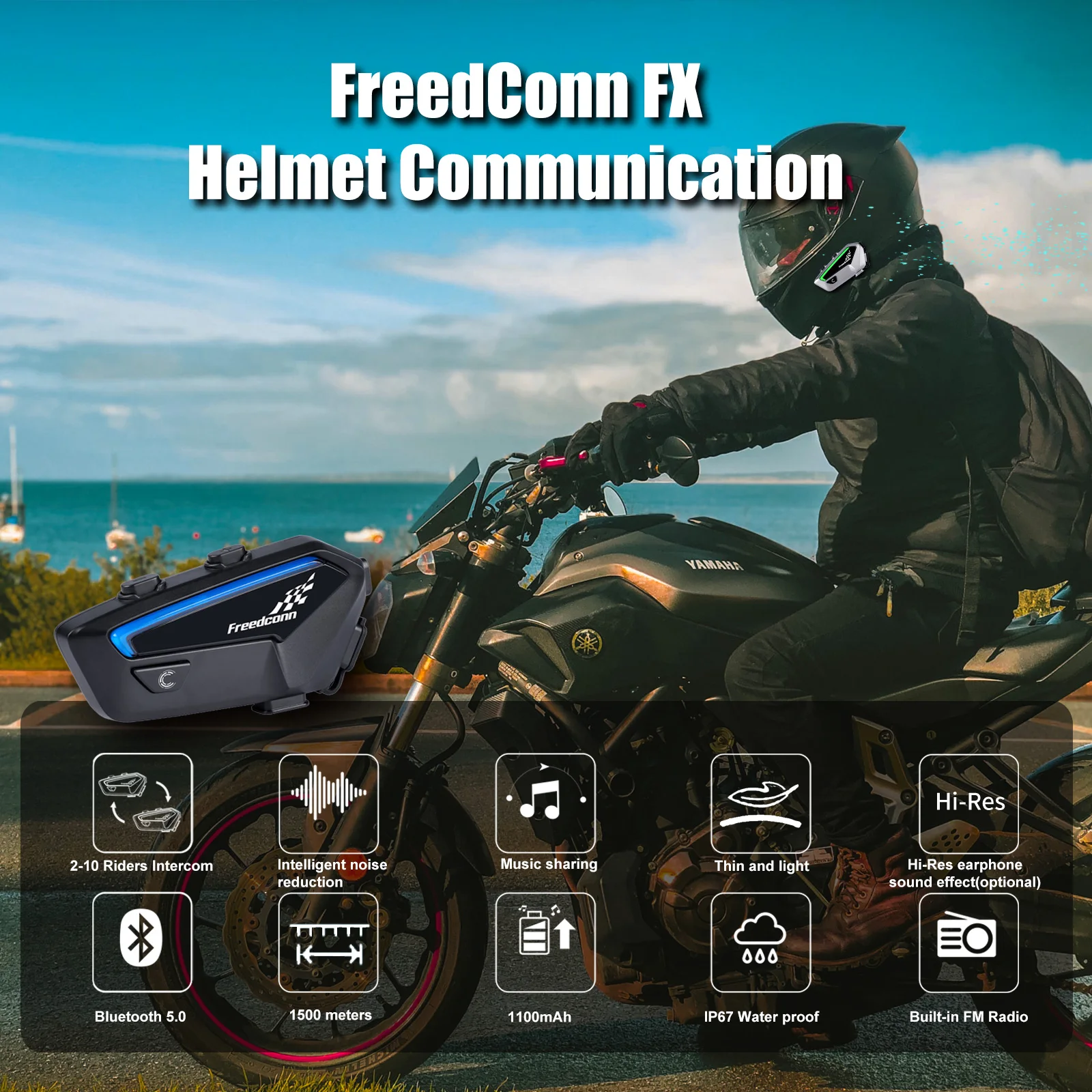 bike helmet sound fx Amazon.com: FreedConn Motorcycle Bluetooth Headset, Motorcycle Communication Systems with CVC Noise Cancellation, Stereo Music, 6 Riders 0.75mi/1200m intercom, 30Hrs Intercom, IP65, Black, 1 Pack : Electronics The Syphon SoundPro is the worlds thinnest helmet audio system AFX FX-111 Dual Sport Helmet