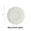 Rosa plato de 8 pulgadas