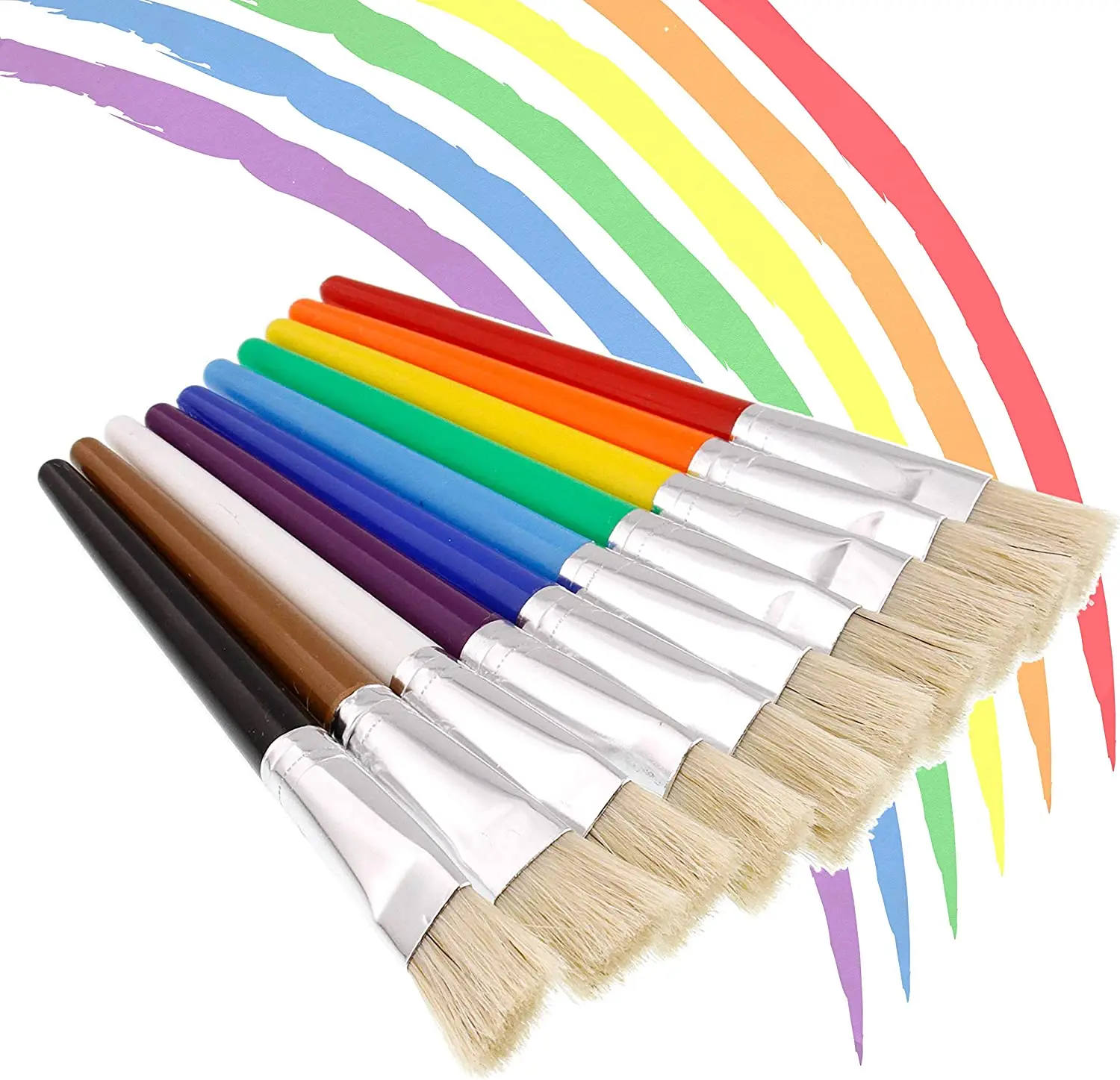 Пухлые Кисти для детей плоские из свиной