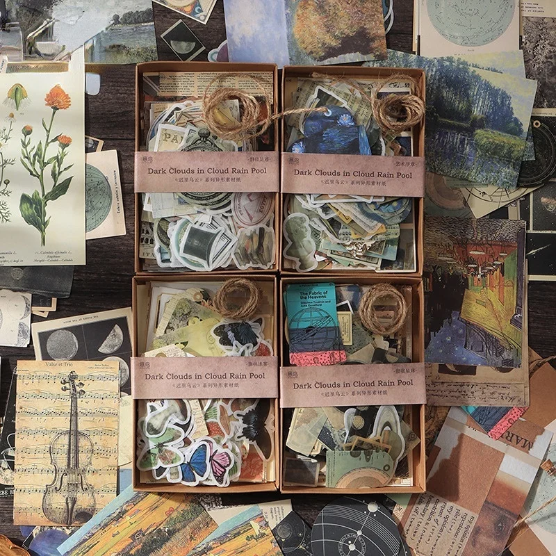 Retro Cartoon Decorative Paper Stickers Set For Scrapbooking