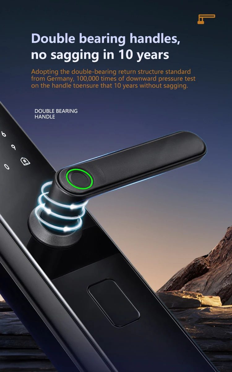 Easy Installation Out Door Code Changeable Smart Lock with Type C Charge Port for Apartment Hotel and Family