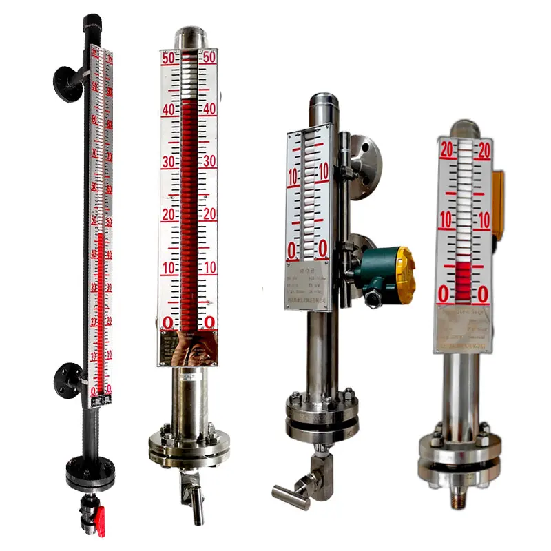 Magnetic Level Gauge Glass Liquid Level Sensor For Boiler Tank High 