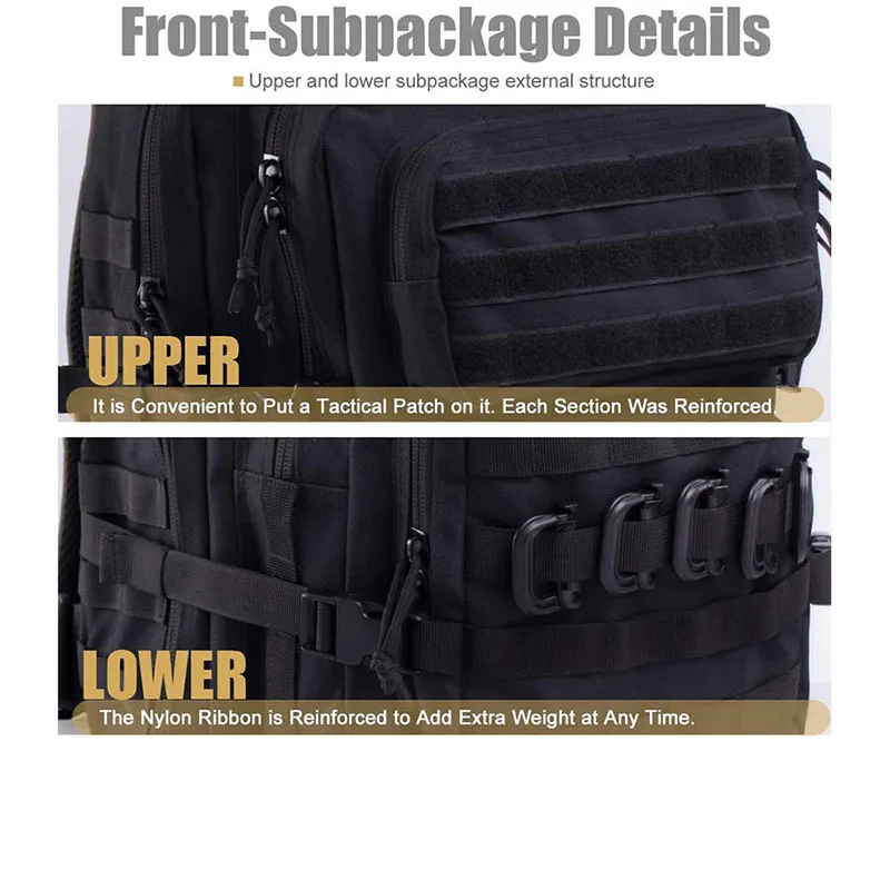 Custom Logo High Quality Tactical Rucksack Tactical Training Backpack for Outdoor Traveling Tactical Backpack