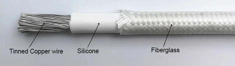 Fiberglass Braid Silicone Wire