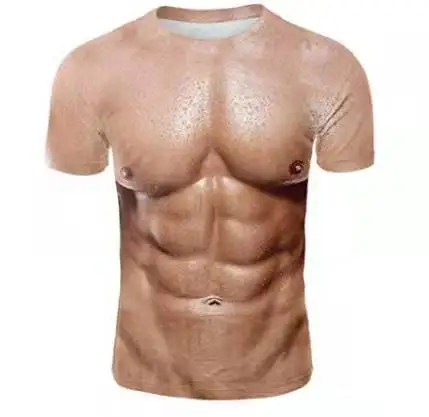 JL-0112C Cheap Price All Over Sublimation Printing T-Shirt Men 3D Printed Muscle T Shirt for Men