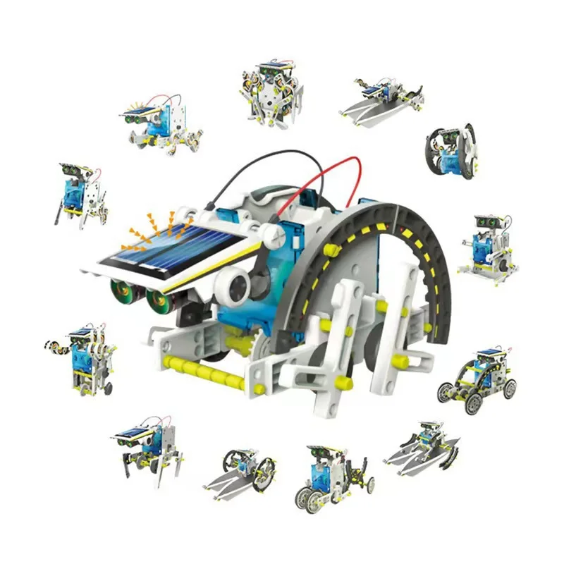 Оптовая Продажа 13 в 1 робот на солнечных батареях Развивающая игрушка «Сделай сам» Строительный набор для научных экспериментов солнечные игрушки