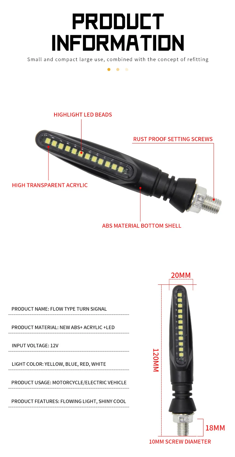 General 12v Motorcycle Turn Signal Light Led Indicator Light Flashing