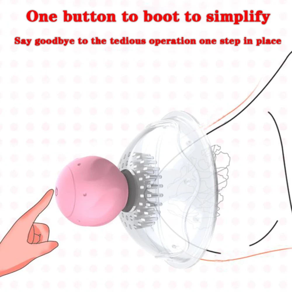Free Custom Box - Nipple Suckers Rotating Breast Stimulation Pump Bra Massager Suction Cup Famale Masturbador Vibrator Sex Toys
