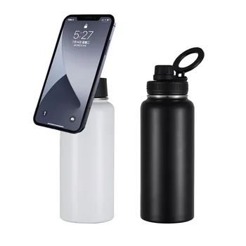 Custom Logo Stainless Steel Water Bottle with Magnetic Lid Wide-Mouth Insulated Design for Gym and Camping Use Direct Drinking