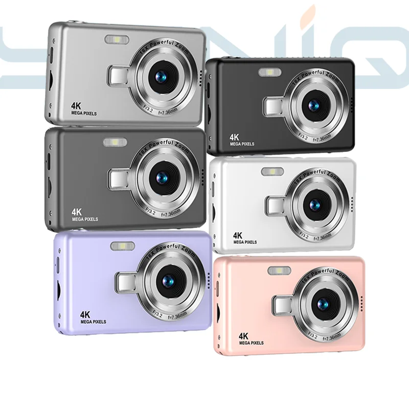 Yuniq New Muti Color 16X Zoom 2.4-Inch Hd Screen 96 Million Pixels Video Creative Compact Digital Cameras for Kids Q12 CCD