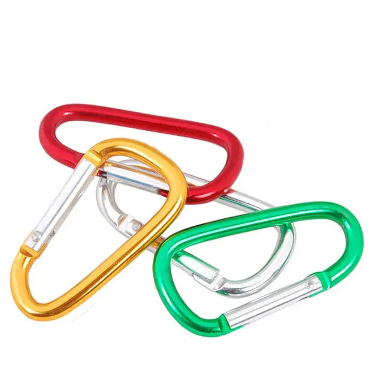 Wholesale Custom d 8 cm 80mm Strong Hiking Hook Carabiner with Sunscreen Gold Black