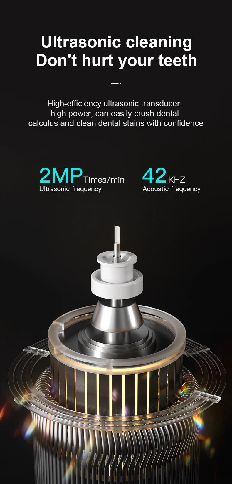 Sunuo T12 2021 New model wifi IPX7 42kHz visual ultrasonicelectric tooth dental calculus remover with camera