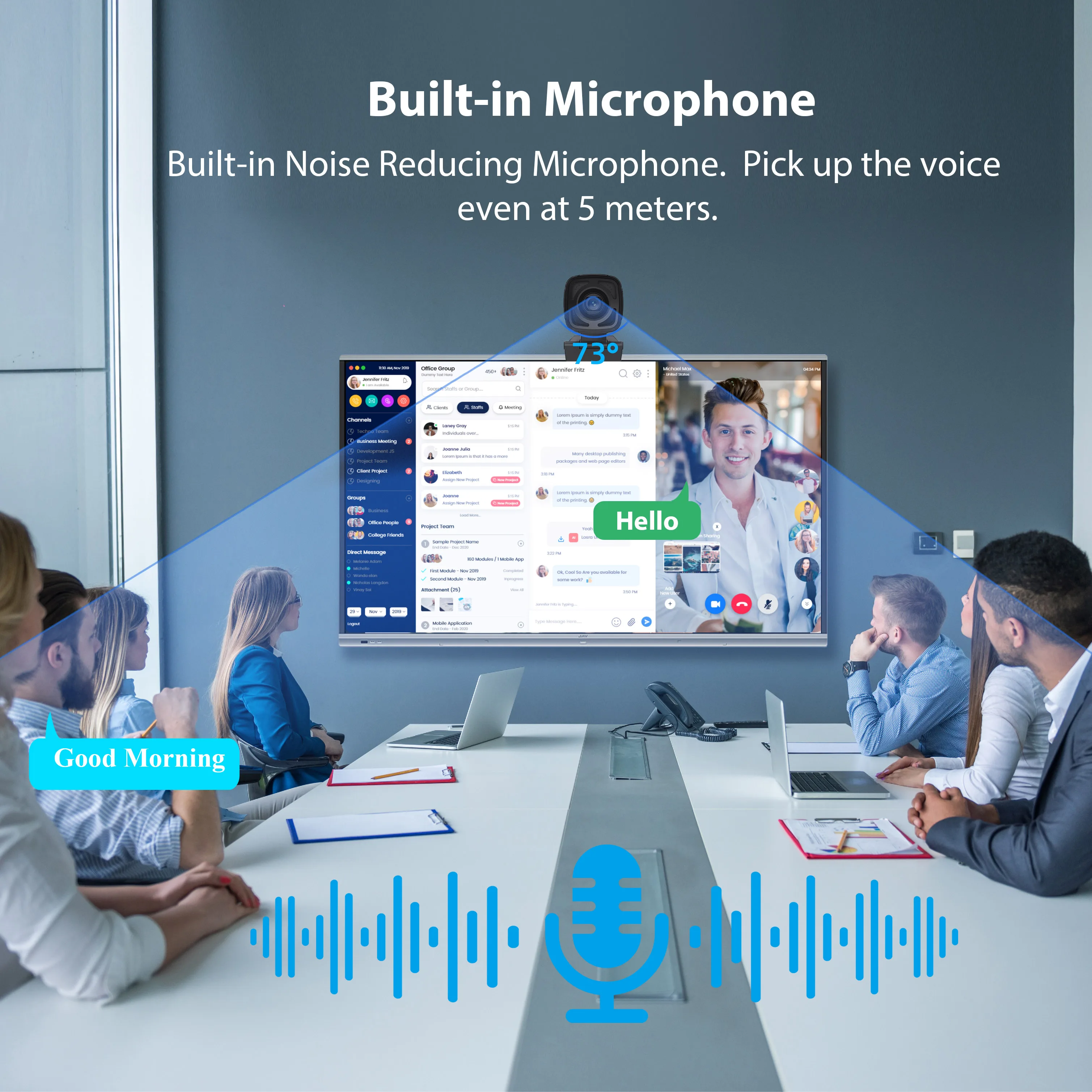 Direct Factory 1080P Full HD Webcam with Microphone USB Interface CMOS Image Sensor Online Call Compatible