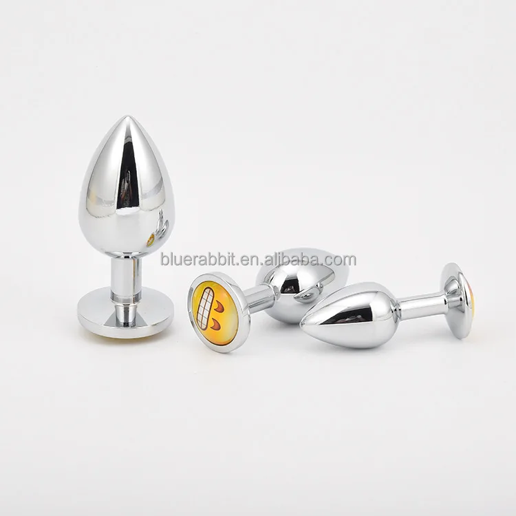 Personalized Custom Image Metal Butt Plugs Wholesale Emotion Anal Plugs Sex Toys ODM Low MOQ Custom Metal Anal Plugs with Logo