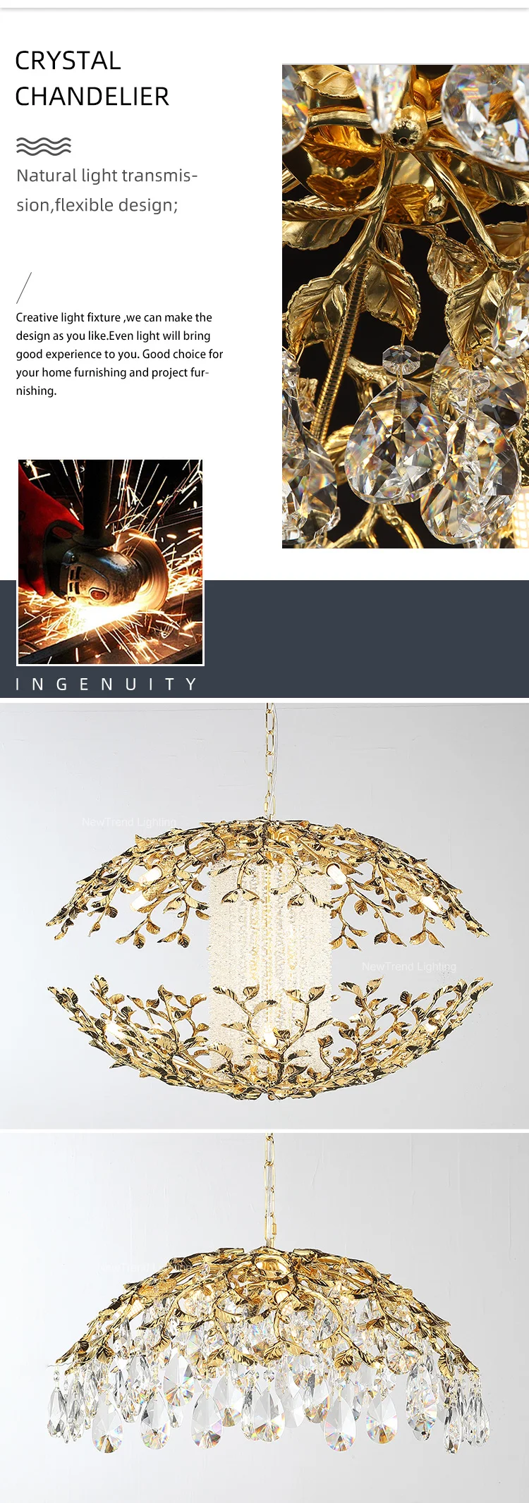 lc qm08 contemporary indoor decoration villa home living room dining aluminum crystal modern led branch chandelier-1