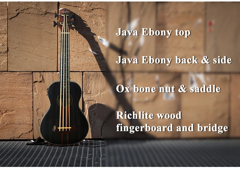 Wholesale Aiersi Java Ebony Ukulele - High Grade Musical