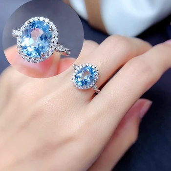 Fashion Jewelrys Wholesale Topaz Rhinestone Crystal Stones Jewelry Raw Crystal Rings Natural Large Stone Colorful Rings Women