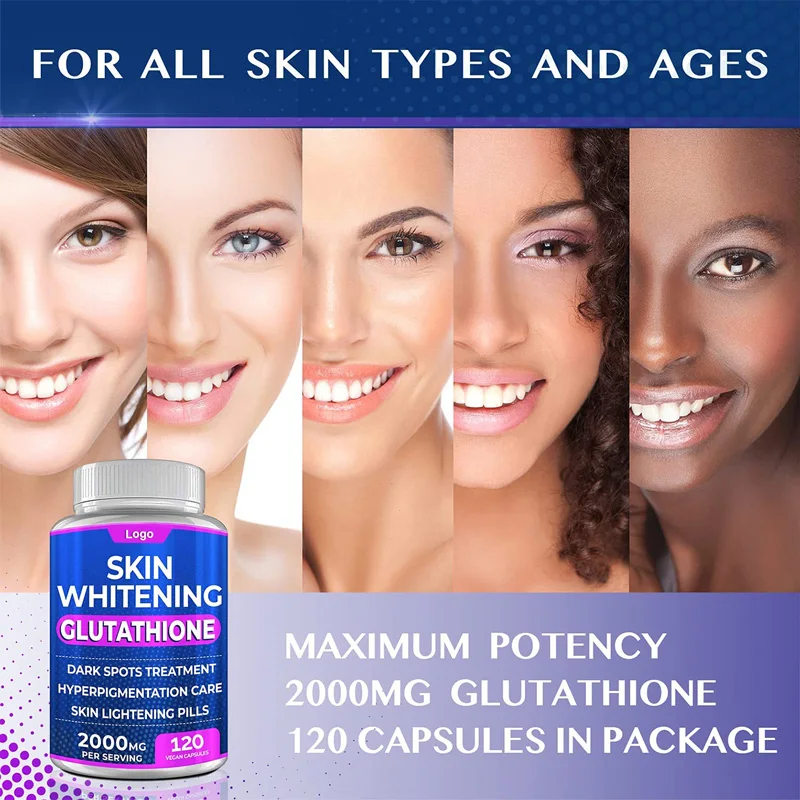 ghk-cu benefits for hair and skin Glutathione + VC powder for skin whitening, collagen growth, smooth skin  and anti aging. Available to shop as seen. #collage #skincare #fyp #goviral  #reels main image 1
