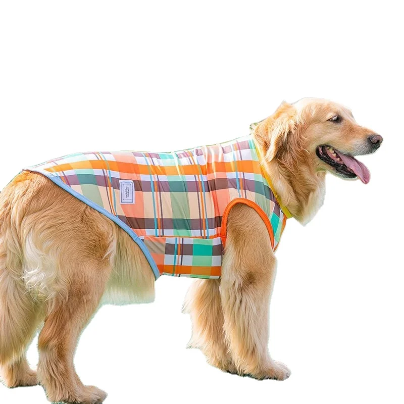 Одежда для больших собак 3XL-8XL одежда домашних животных Лабрадор Золотистый ретривер большая собака летняя Высококачественная жилетка Футболка