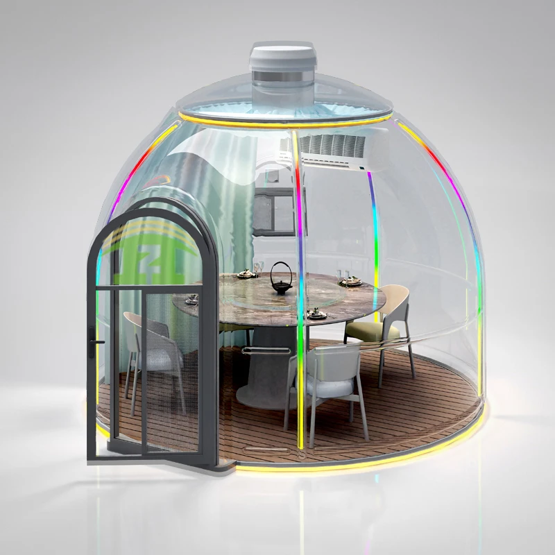 Custom Size Outdoor Igloo Tent 3.5m PC Clear Bubble Transparent Tent Waterproof Dome Tent for Casual Cafe
