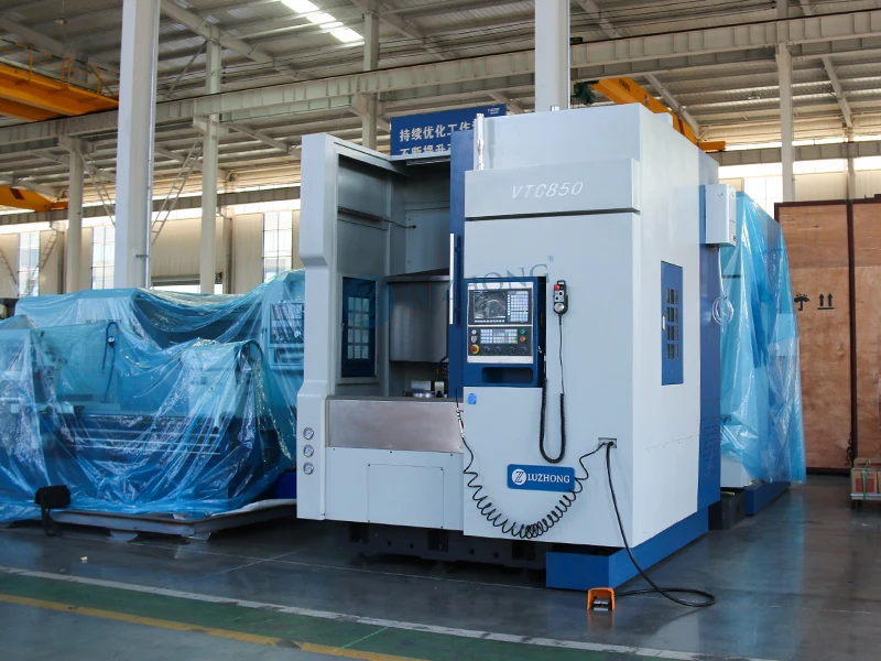 LUZHONG VTC850 Single Spindle CNC Vertical Metal Precision Lathe Machine Heavy Duty  Gear Pump Home Use