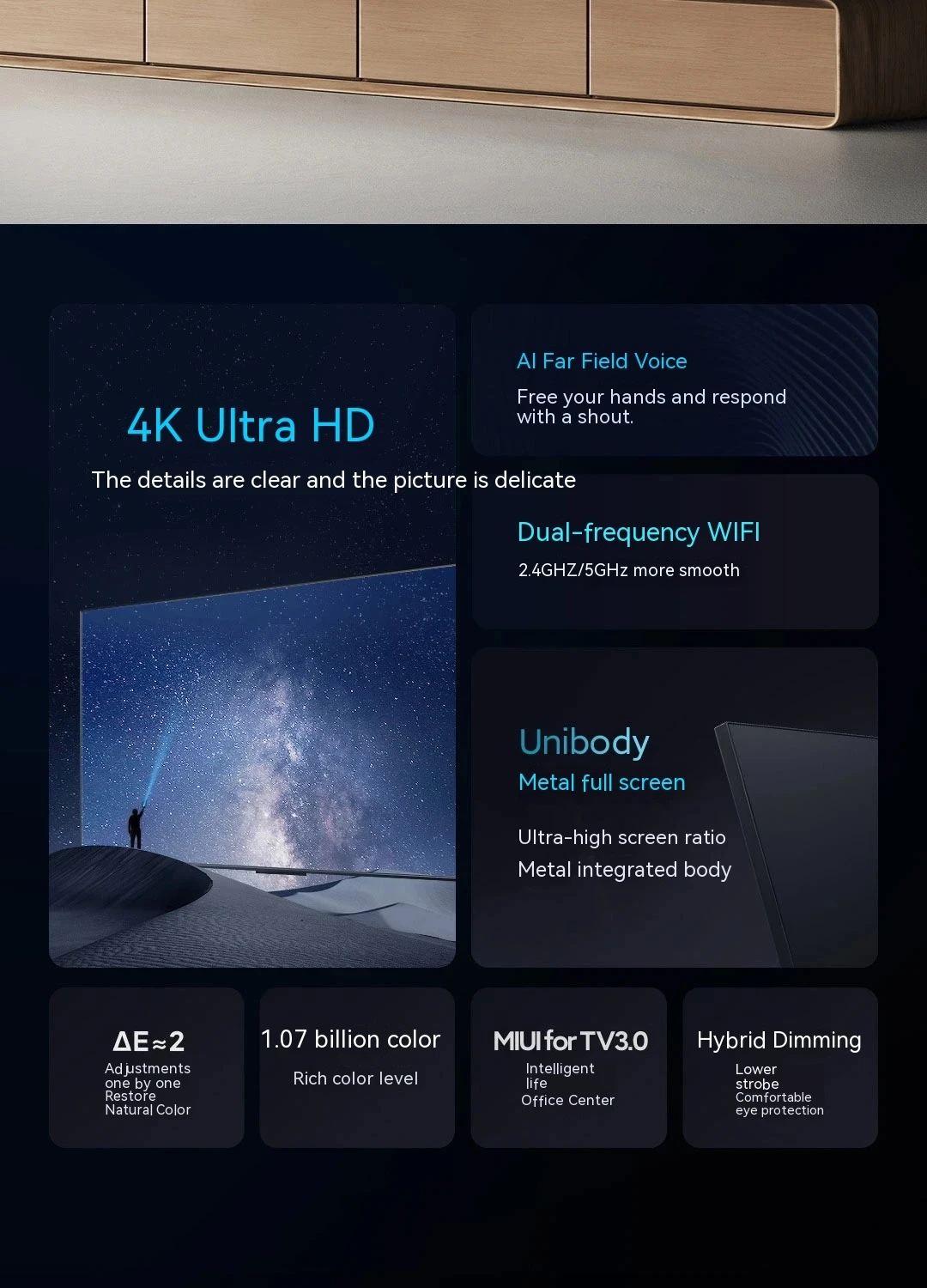 Xiaomi Tv Ea55 Far-field Voice Intelligent Control 4k Ultra High ...