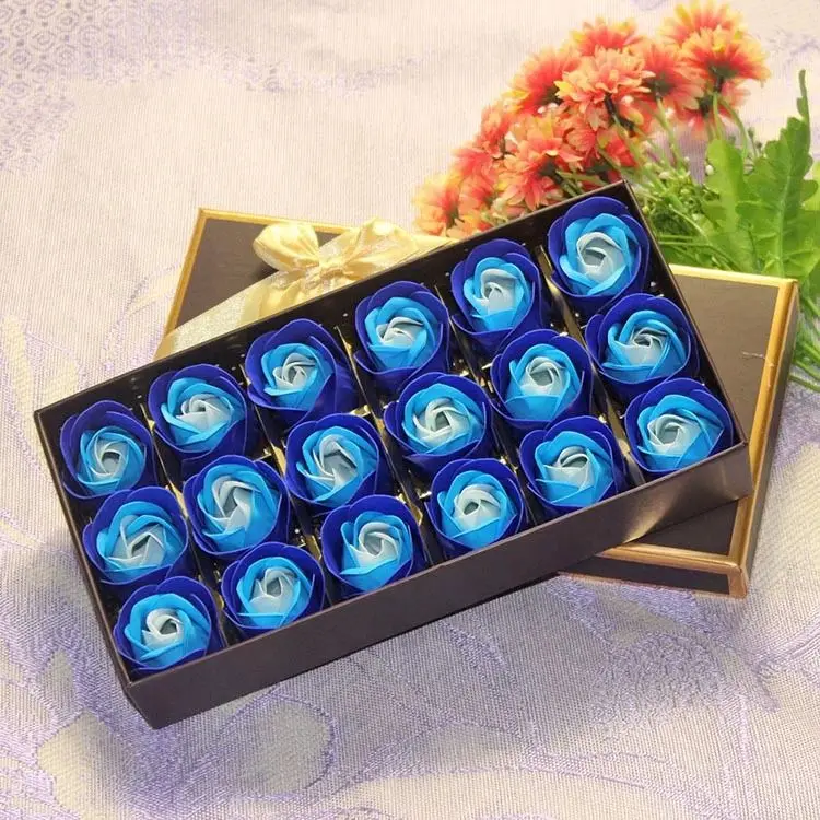 INUNION Popular 18 Pcs Soap Rose Flower Gift Box,Floral Scented Artificial Soap Rose Petals for Valentine's Day Christmas