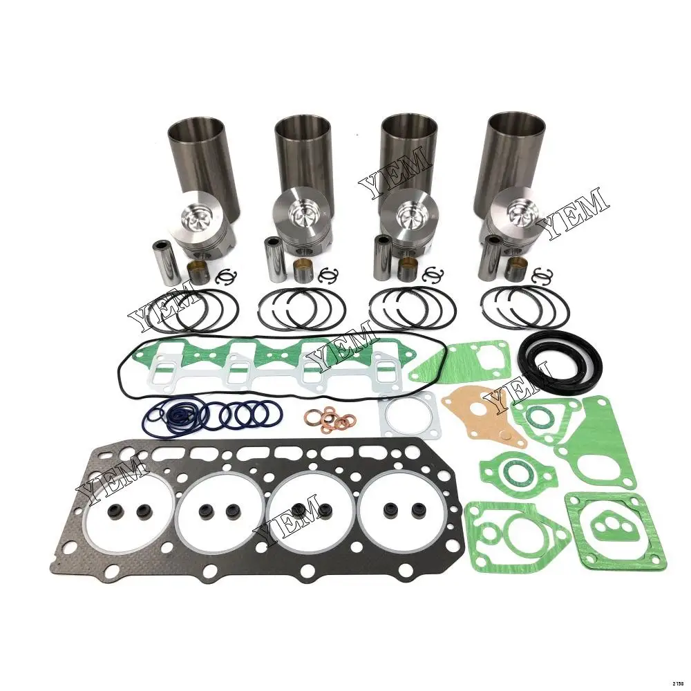 High-Performance Rebuild Kit With Cylinder Gasket Kit Piston Rings Liners For Yanmar 4D84-2 Harvester Spare Parts