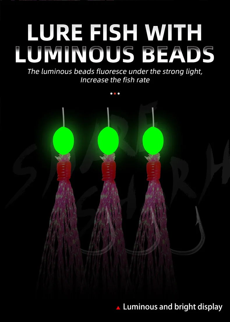 6 Pz/pacco Sabiki Rigs Acqua Salata Artificiale Richiamo Di Pesca - Foto 6