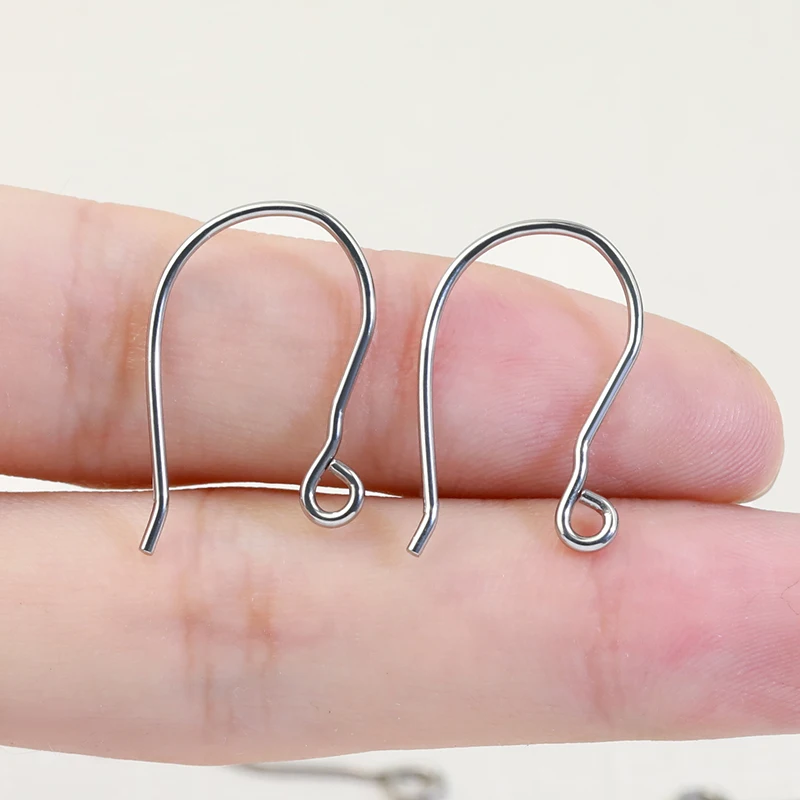 Minimalist Earring Hooks Stainless Steel Simple Earring Wires Open Jump