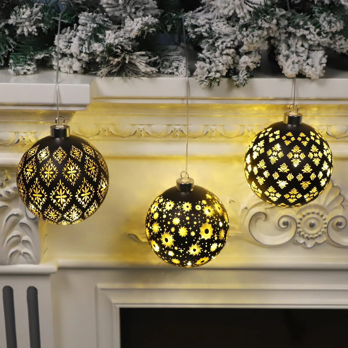 LED lighting lamp string star rattan ball lamp outdoor decorative light hanging tree rattan ball lights details