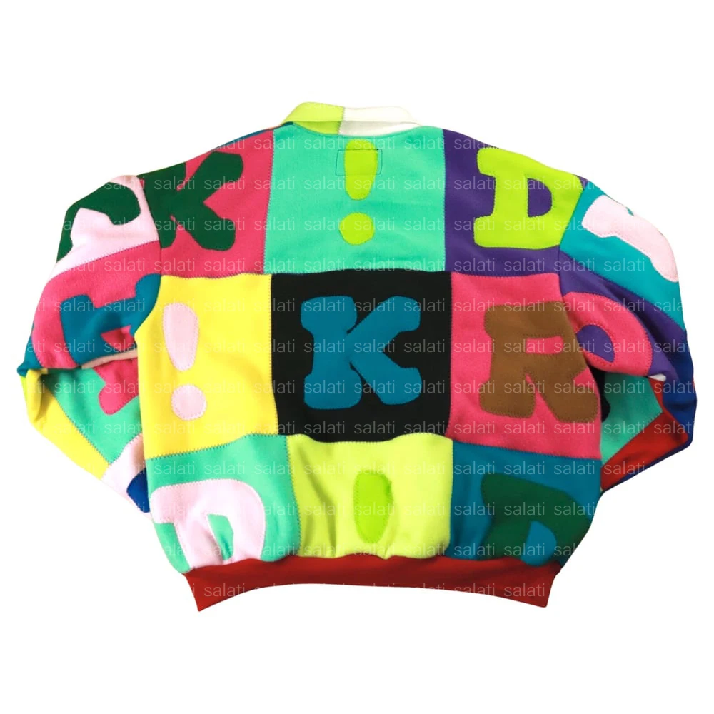 Custom Baggy Polo Neck Oversized Heavyweight Colorblock Fleece Cotton Patch Print Quarter Half Zip Embroidered Sweatshirt for Me gallery 2