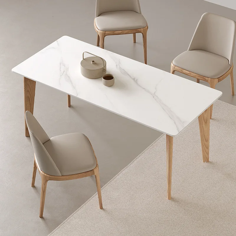 Modern Luxury Solid Wood Dining Table - Minimalist Design