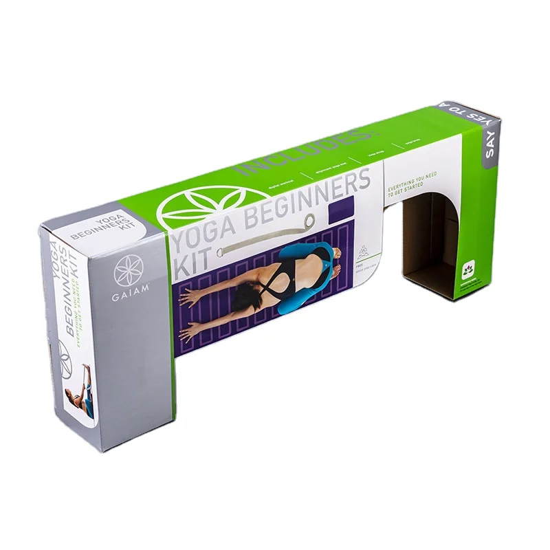 Маленькая цветная бумажная коробка с рисунком Подарочная упаковочная хорошее качество для спортзала йоги спорта пригодный переработки