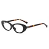 Montatura C5 in tartaruga nera con lente trasparente
