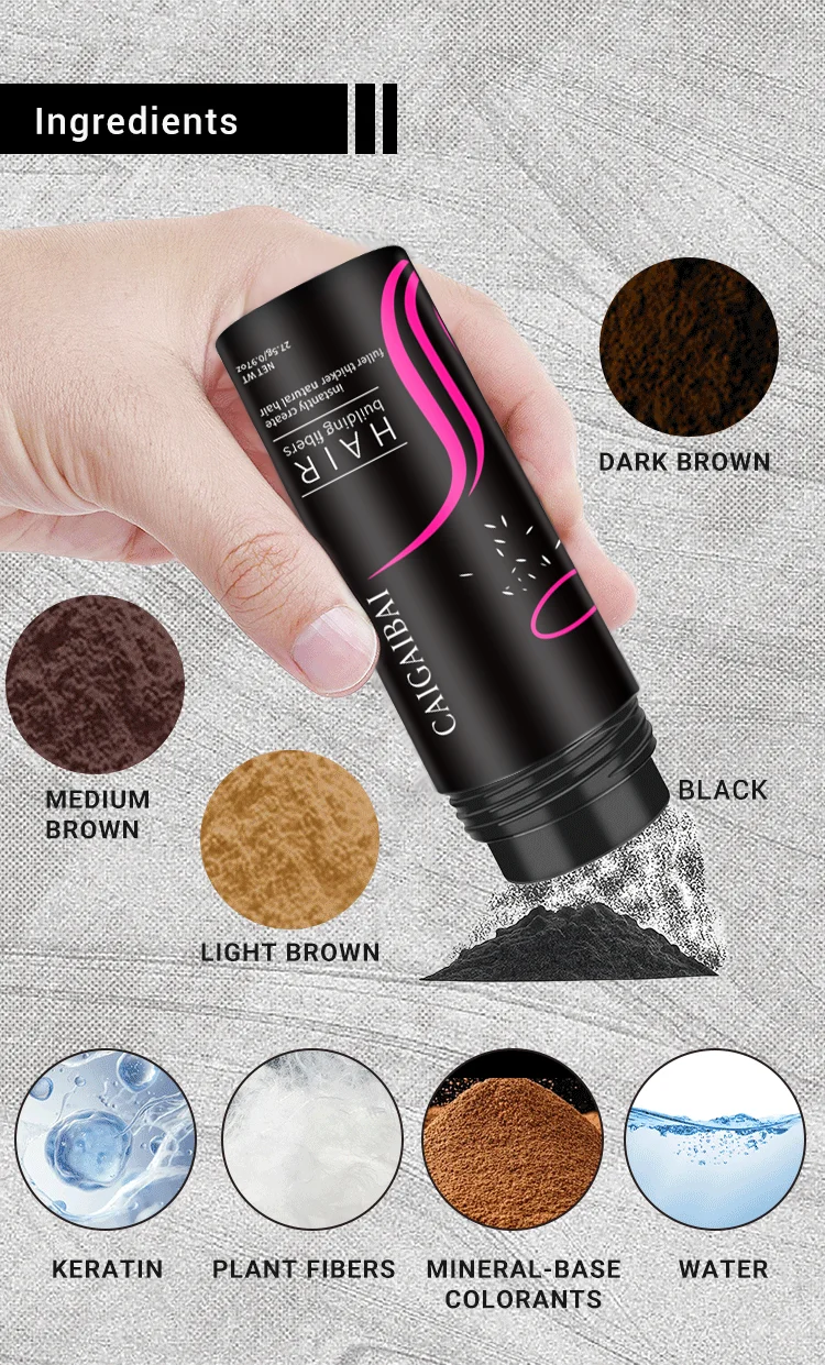 Dark Brown Hair Fibres - Professional Quality Hair Loss Concealer For