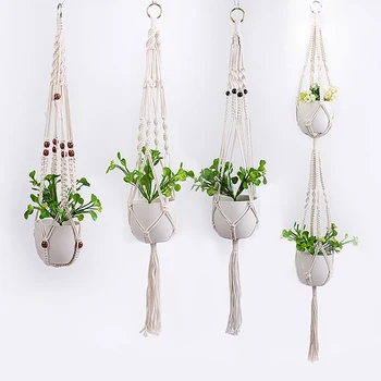 Custom Handmade Woven Macrame Plant Pot Hanger