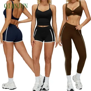 Wholesale Women's Sports Bra Butterfly Knot Backless Design Sportswear Running Tops Tracksuit Fitness Suit Pilates Sportswear