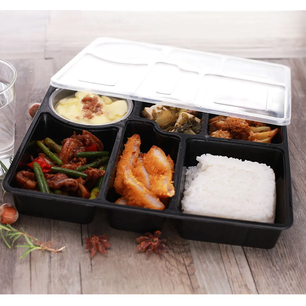 Restaurant Wholesale Disposable Sushi Container w/Lid (6.5x4.5x0.6 in) (500  Sets)