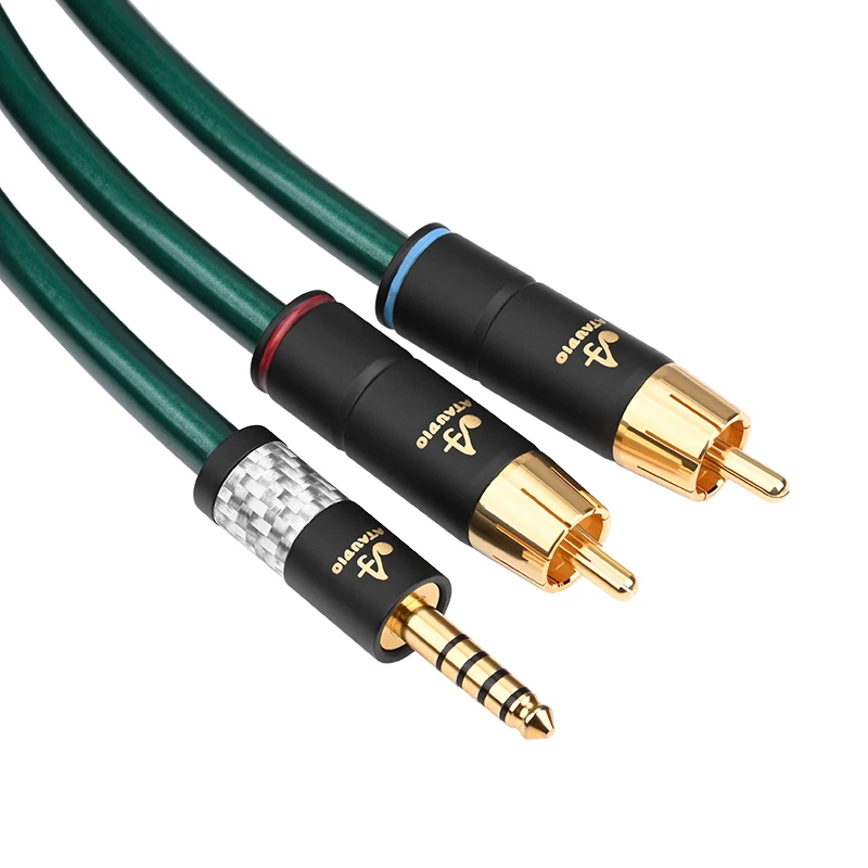 HIFI to 2RCA Balanced Audio Cable OCC Gold-Plated
