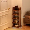 Simple brown shoe rack, 5 tiers, 30cm long