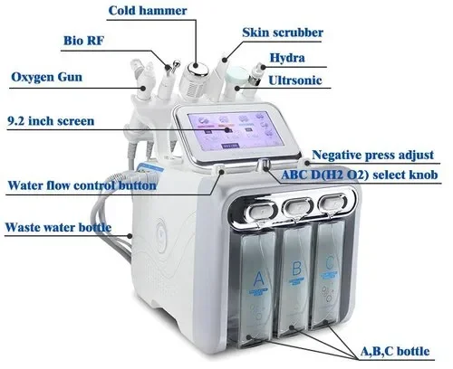 Microdermabrasion Hydra Clean Whitening Massage Machine/water Facial Machine/jet Peel Hydro