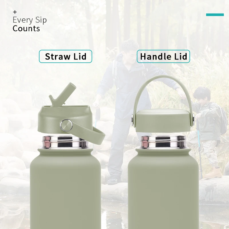 Customized 32oz Double Wall Sports Travel Vacuum Bottle