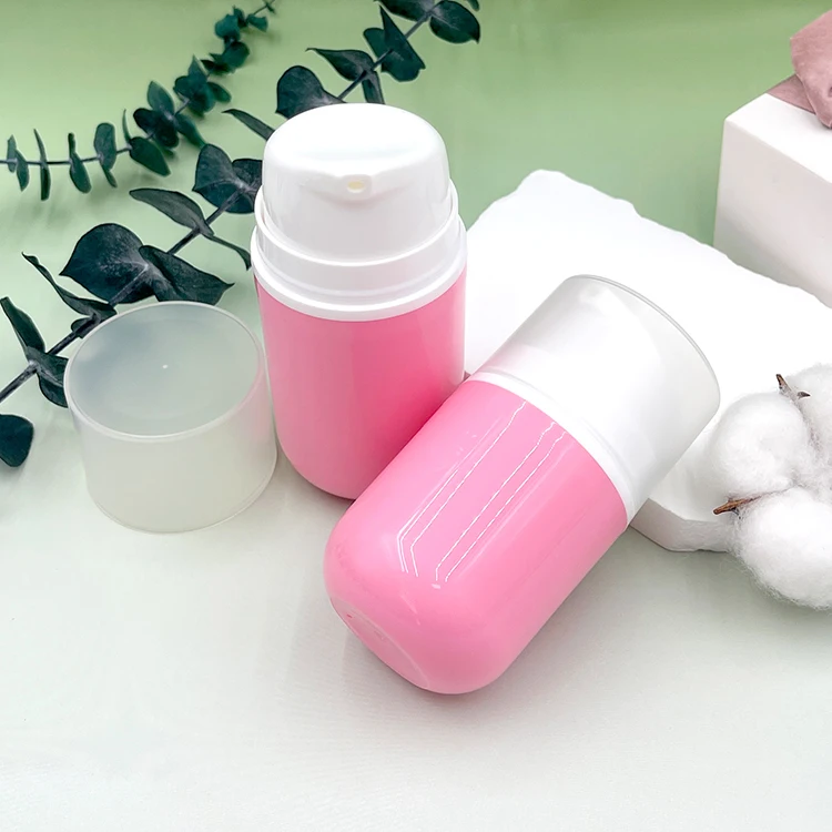 30 ml 50 ml baby face cream Pink airless bottle pp material can be customized in color