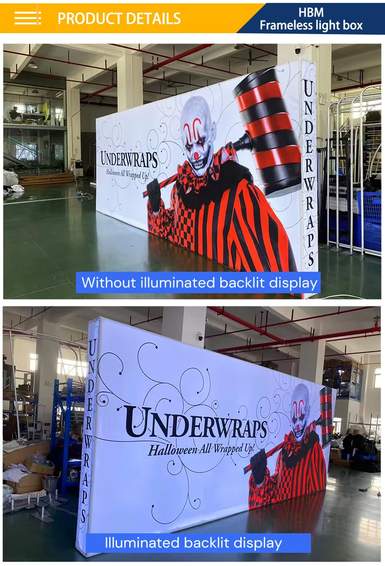 Floor Standing Quick And Easy Installation Portable Backlit Trade Show