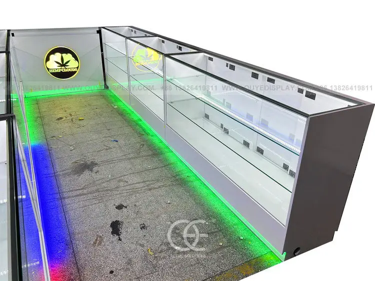 Factory Customized Unique Style Hemp Shop Display Smoke Shop Dispensary Display Smoke Shop
