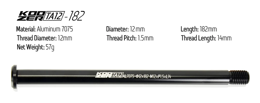 KOOZE TA12 12x100/142/148 Boost 12mm Fork Frame Hubs Wheel Bike for MTB Road Bicycle Parts AL7075 Thru Axle Skewers Shaft Rod