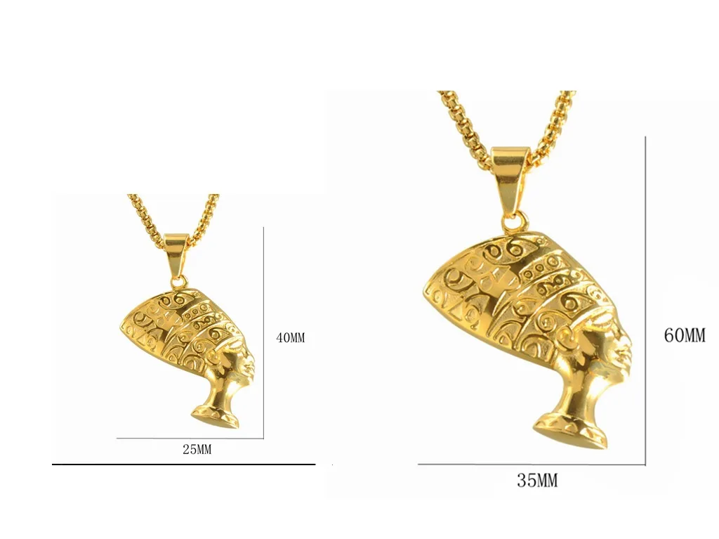 ステンレス鋼18k金メッキエジプト女王ネフェルティティクレオパトラ  